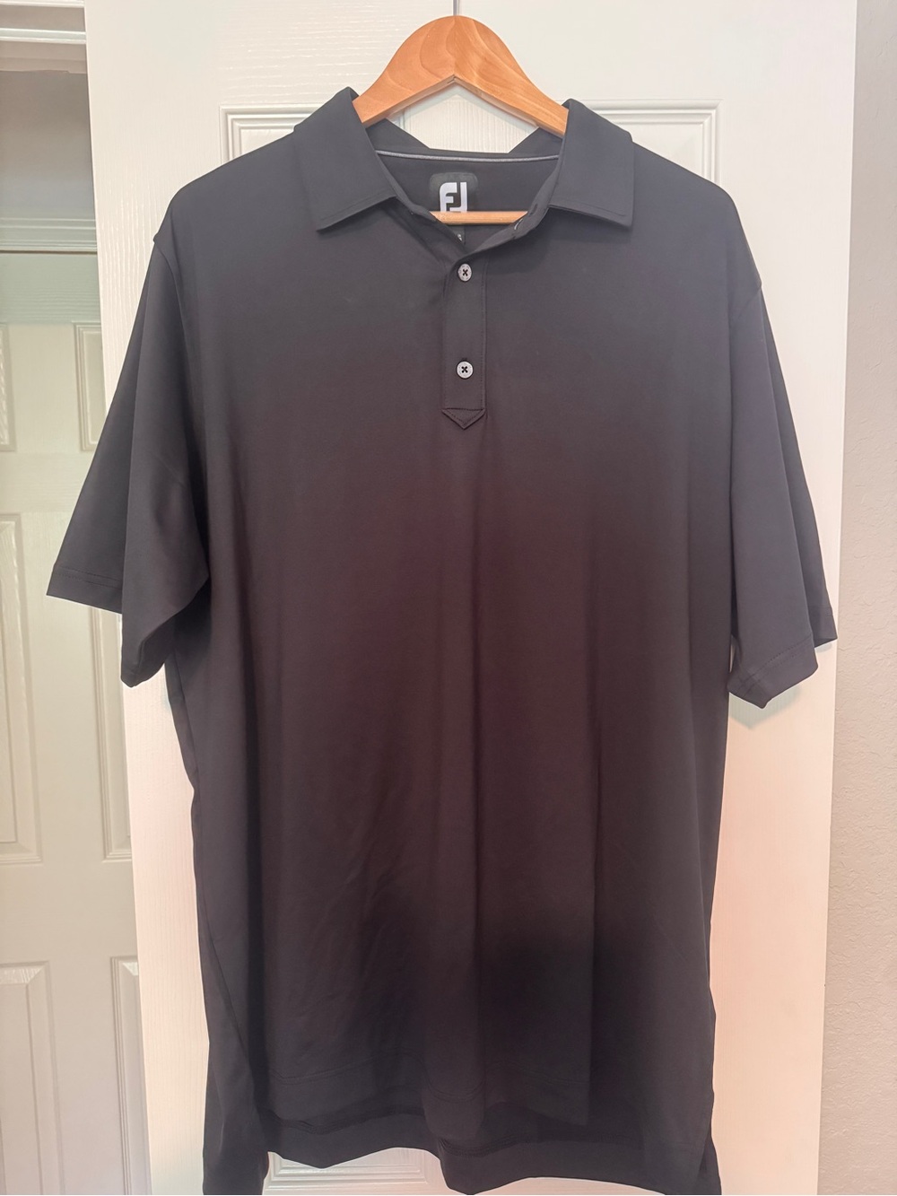 FootJoy Men’s Black Golf Polo with Subtle Logo